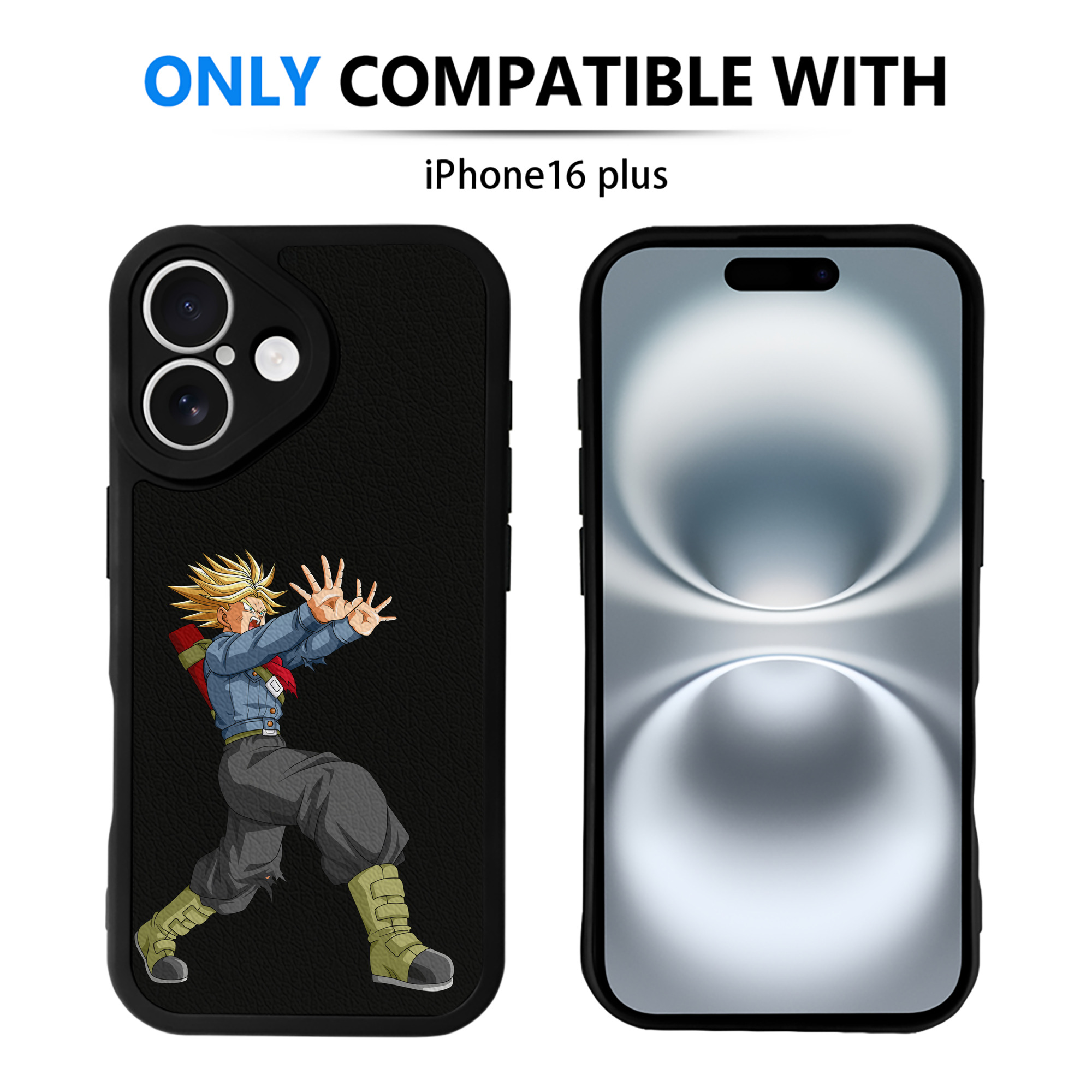 （画像用） ドラゴンボール トランクス（Torankusu）DRAGON BALL Trunks 【iPhone 16シリーズ対応】シリコンスマホケース（レザー調） 材質：シリコン
